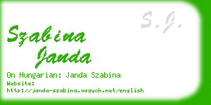 szabina janda business card